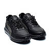 Прості чоловічі кросівки демісезонні шкіряні чорні, фото 4