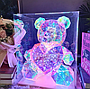 Світлодіодний ведмедик із серцем Love Bear з LED-підсвіткою 25 см Рожевий, фото 9