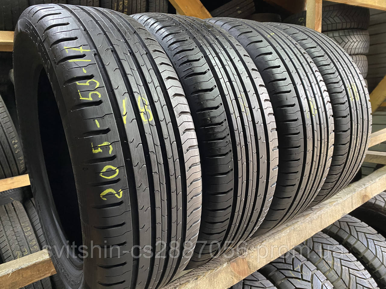 Літні Шини 205/55R17 Continental ContiEcoContact5 2018рік 7.5мм 4шт