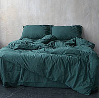 Постельное белье Limasso Stonewashed Ranforse 200 х 220 см Dark Green