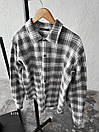 Сорочка чоловіча байкова сіра утеплена весна-осінь-зима oversize в клітинку Over Grey, фото 3