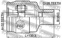 ШРКШ (ШРУС) внутренний правый 32x43x26 CHEVROLET EPICA 07-, FEBEST (1011EVMTRH)