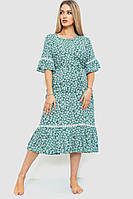 Сукня з квітковим принтом, колір оливковий, 219RT-4107