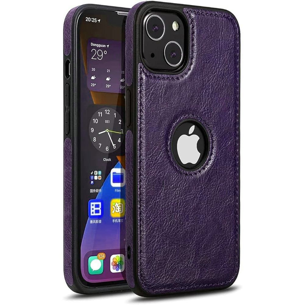 Чохол Slim Leather Case для Apple iPhone 14 Plus Violet