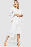 Комплект ночная рубашка + халат, цвет молочный, 219RX-7106