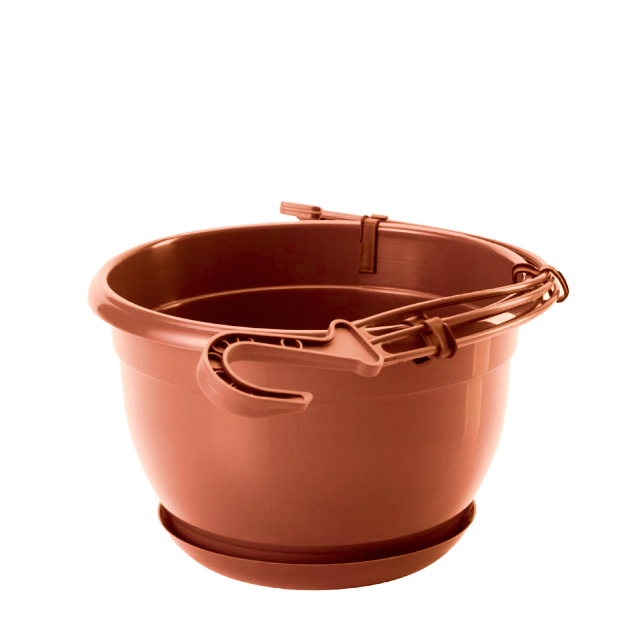 Горщик підвісний Мальта ⌀ 19 см, теракот з підставкою, фото 1