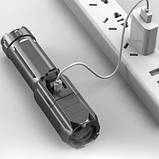 Водостійкий акумуляторний ручний ліхтар F15-T, що перезаряджається на літієвій батареї + 4 режими роботи, фото 4