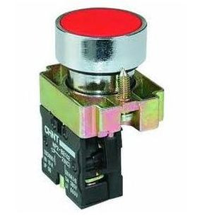 Кнопка NP2-BA41 метал 1NO AC 6V-230V Червоний