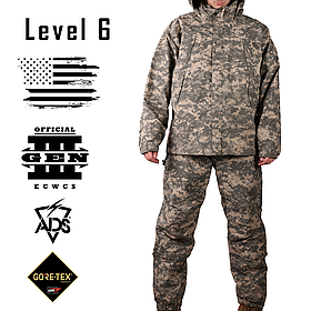 Комплект ECWCS Gen III Level 6, Розмір: Medium Long, Колір: ACUpat UCP, Gore-Tex Paclite