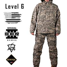 Комплект ECWCS Gen III Level 6, Розмір: Large Long, Колір: ACUpat UCP, Gore-Tex Paclite