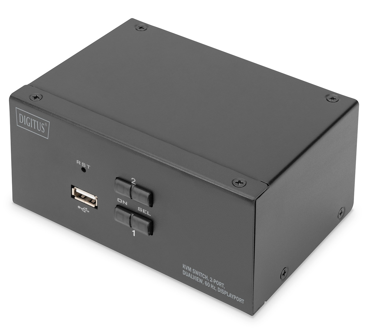 Digitus Комутатор Desktop DisplayPort KVM, 2 Port, Dual Display, 4K