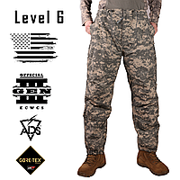 Штаны ECWCS Gen III Level 6, Размер: Large Regular, Цвет: ACUpat UCP, Gore-Tex Paclite