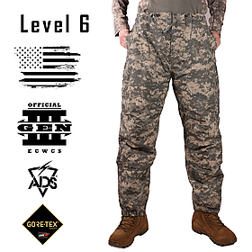 Штани ECWCS Gen III Level 6, Розмір: Large Regular, Колір: ACU, Gore-Tex Paclite