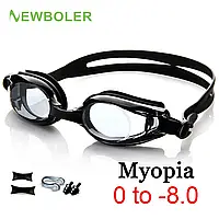 Професійні окуляри для плавання при короткозорості із затичками професійні окуляри для басейну протитуманні чоловічі жіночі оптичн
