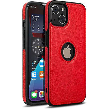 Чохол Slim Leather Case для Apple iPhone 15 Plus Red