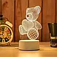 Нічник LAMP 3D-10 Ведмедик із серцем - фото 2 - id-p2118213363