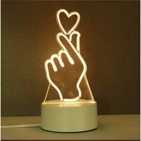 Нічник LAMP 3D-16 Рука із серця