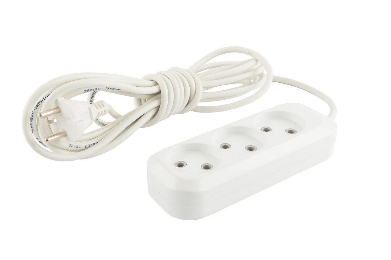 Подовжувач ГОСПОДАР 3 р 5 м 2х1.0 мм2 10 А 250 V 94-0056, фото 1