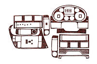 Накладки на панель (под дерево) DAF XF95 2002-2006 Avtoteam
