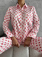 Практична стильна жіноча піжама, Домашній костюм піжама, Комплект шовковий для сну,