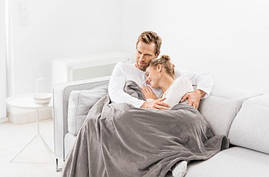 Beurer Електроковдра, 200х150см, 150Вт, 6 режимів, фліс, сірий