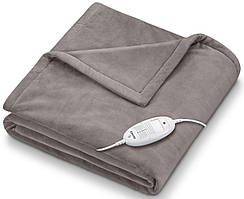 Beurer Електроковдра, 180х130см, 100Вт, 6 режими, фліс, сірий