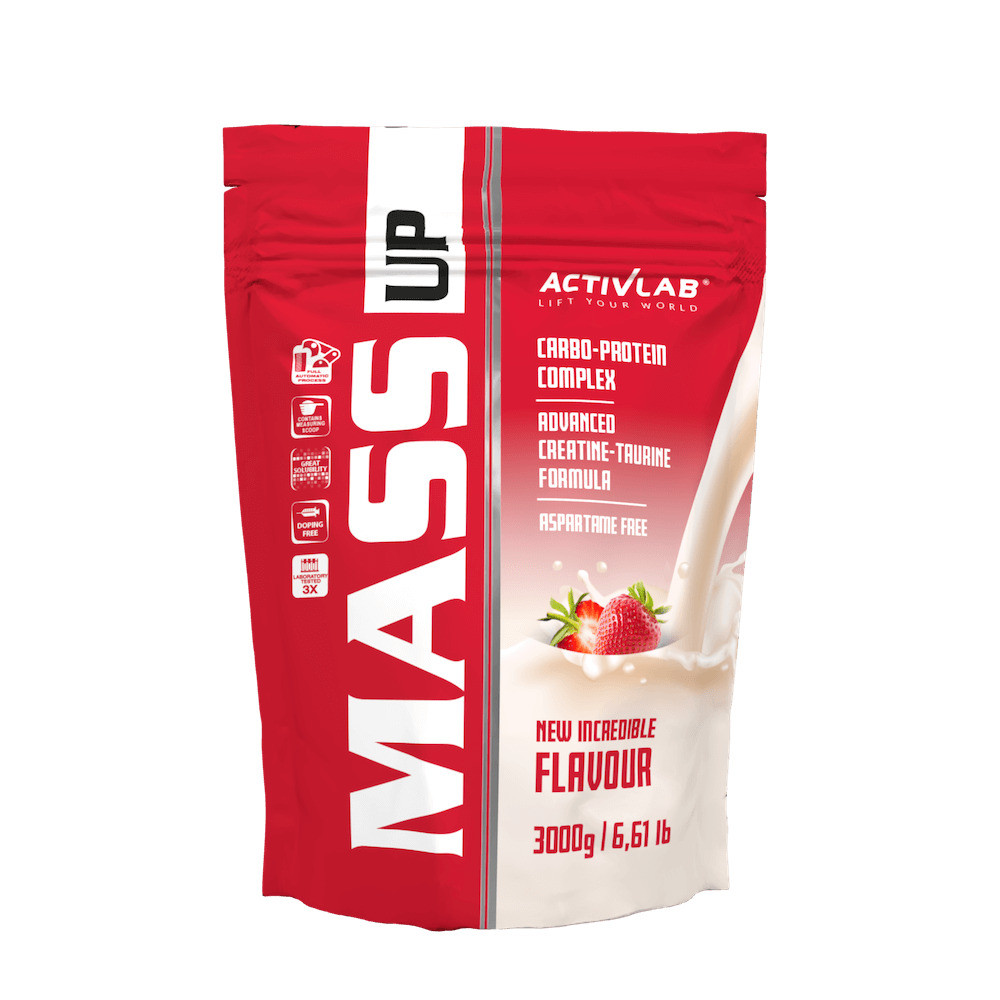 Гейнер ActivLab Mass Up 3000 g (Strawberry), фото 1