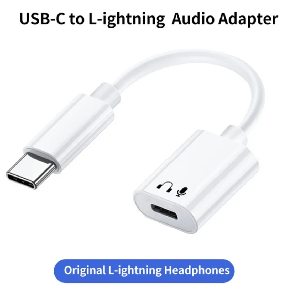 Адаптер для навушників з Type-C на Lightning AUX перехідник для навушників