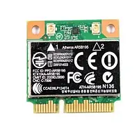 Адаптер Wifi HalfSize Mini pcie Для HP! Qualcomm Atheros AR5B195 (593127-001) 802.11 b, g, n, 150Mbps (БУ)