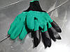 Рукавички граблі садові Garden Genie Gloves, пластикові наконечники кігті, фото 8