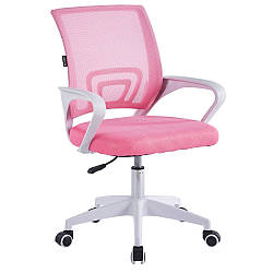 Комп'ютерне крісло для дому та офісу Bonro BN-619 рожеве з білим