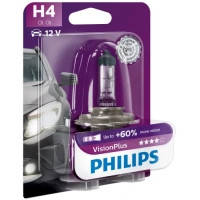 Автолампа Philips 12342VPB1 H4 Vision Plus 12V 60\/55W (3228)