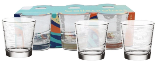 Скло Archimede "Lines white" 240 мл No86005497/Галерея/, фото 1