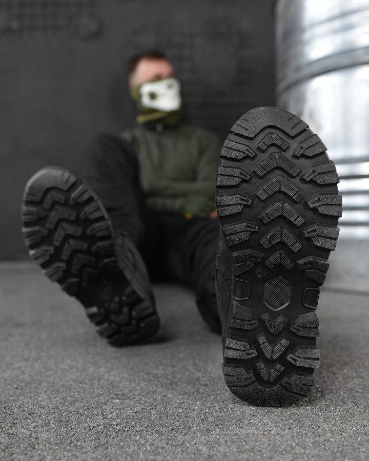 Качественные тактические кроссовки Hardy, военные кроссовки на резиновой подошве черные весенние - фото 5 - id-p2118274855