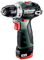 Metabo Шурпокрут-дриль POWERMAXX BS BL, акумуляторний, 2*12В, 2 Аг, 0-400/0-1500об/хв, патрон 1-10мм, 20/38Нм,