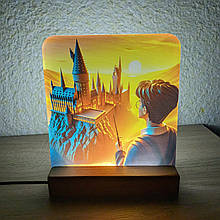 Світильник нічник з надрукованою картинкою Гаррі Поттер Гоґвортс acr-uf000165