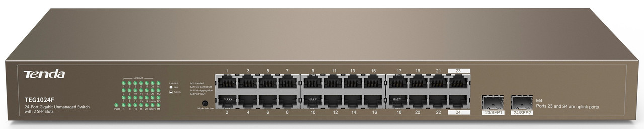Tenda Комутатор TEG1024F 24xGE, 2xSFP Combo, Некерований