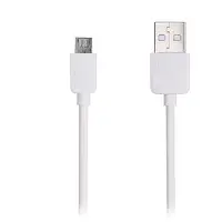 Кабель зарядний USB / micro-USB 0.3m круглий White (Оригінал з розбору) (Вживаний)