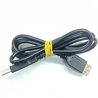 Кабель (удлинитель) USB male / USB female 1m круглий Black (Оригинал с разборки) (БУ)