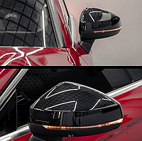 Накладки на зеркала AUDI (Ауди) A3 (8V) 2012-2020 Черный глянец
