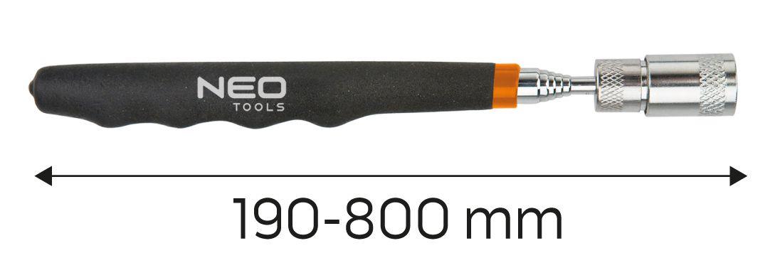 Neo Tools Магнитный захват, телескопический захват диапазоном 90-800мм, до 3.5 кг, эластичное антискользящее - фото 8 - id-p2118270221