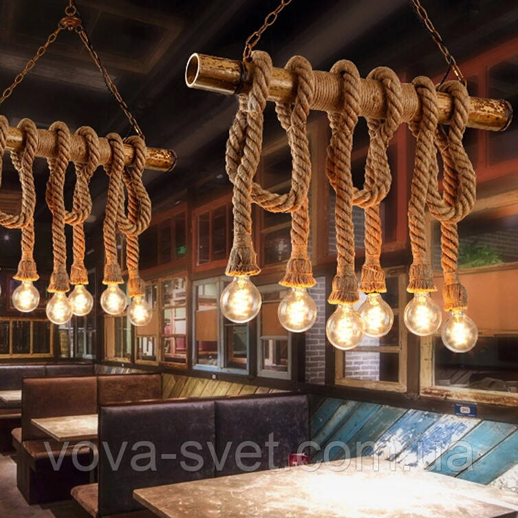 Підвісний світильник LOFT [ Crossbar ] (6 Lamp Edisons)