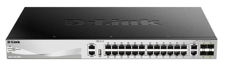 D-Link Комутатор DGS-3130-30TS/SI 24xGE, 4xGE/SFP, 2x10GE, 4xSFP+, L3