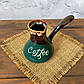 Турка Асканія Coffee 400 мл зелена керамічна + розсікач, фото 2