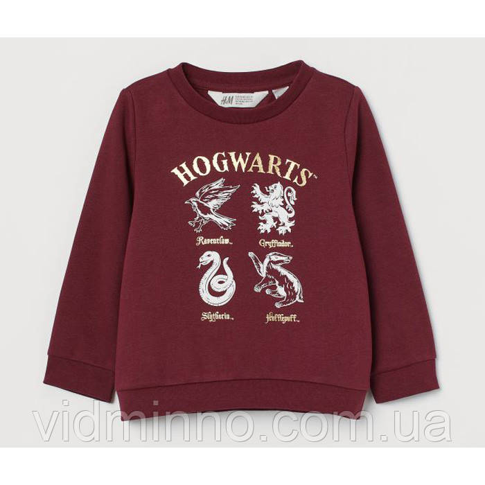 Дитячий джемпер світшот на флісі Hogwarts H&M на дівчинку 4-6 років - р.110-116 /59607