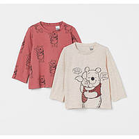 Набор детских кофт лонгсливов Winnie the Pooh H&M для девочки р.104 - 3-4 года /83112/