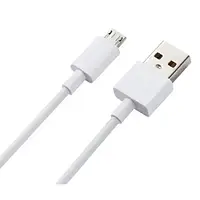 Кабель зарядний USB / micro-USB 0.4m круглий White (Оригінал з розбору)