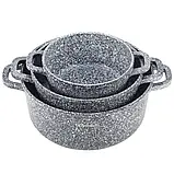Набір посуду Ofenbach (2.3л, 4.5л, 6.5л) із 7 предметів з прихватками, фото 6