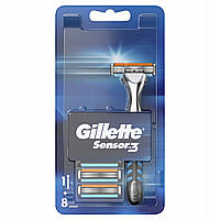 Бритва GILLETTE SENSOR BLUE 3 (+ картриджи 8 шт)