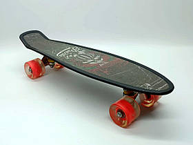 Уцінка!!! Скейт Пенні борд "Best Board" чорний, колеса PU світяться, d = 6 см S00635-2